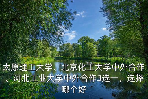 河北工業大學中外合作辦學多少錢,河北工業大學中外合作3選一