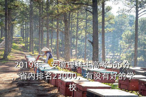 2019年，安徽理科生高考566分，省內排名23000，有沒有好的學校