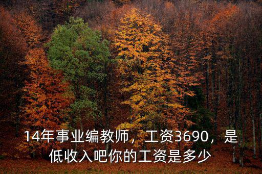 14年事業編教師，工資3690，是低收入吧你的工資是多少