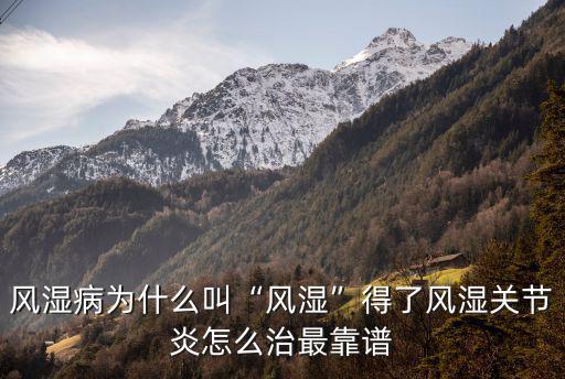 風濕病為什么叫“風濕”得了風濕關節炎怎么治最靠譜
