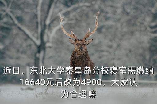 東北大學秦皇島分校生活費是多少,孩子報了東北大學秦皇島分校