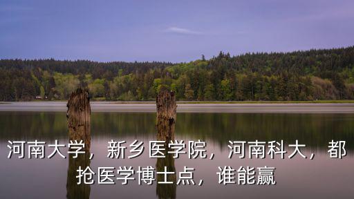 河南大學，新鄉醫學院，河南科大，都搶醫學博士點，誰能贏