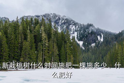 新栽桃樹什么時間施肥一棵施多少、什么肥好