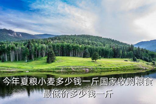 安徽渦陽今年的小麥收購價是多少錢一斤,今年夏糧小麥多少錢一斤