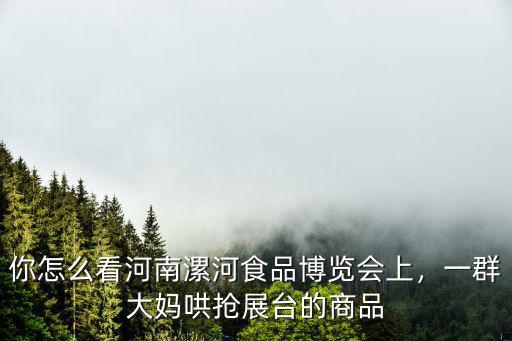 漯河食品展會(huì)怎么樣,平心而論漯河這個(gè)城市怎么樣