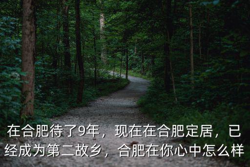 在合肥待了9年，現在在合肥定居，已經成為第二故鄉(xiāng)，合肥在你心中怎么樣