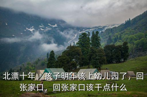 北漂十年，孩子明年該上幼兒園了，回張家口，回張家口該干點什么
