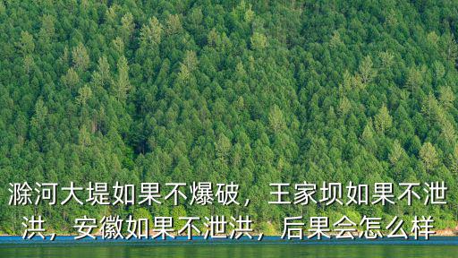 滁河大堤如果不爆破，王家壩如果不泄洪，安徽如果不泄洪，后果會怎么樣