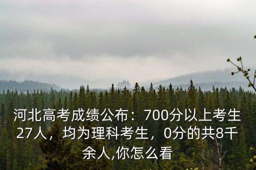 今年河北高考700分以上有多少人,700分以上考生27人
