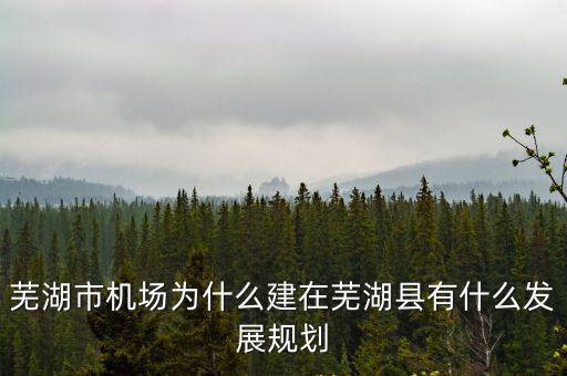 蕪湖市機場為什么建在蕪湖縣有什么發展規劃