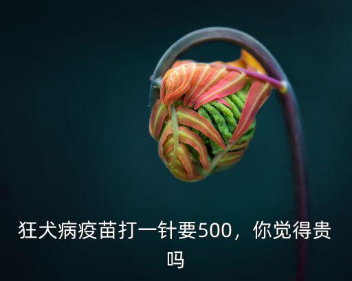 狂犬病疫苗打一針要500，你覺得貴嗎