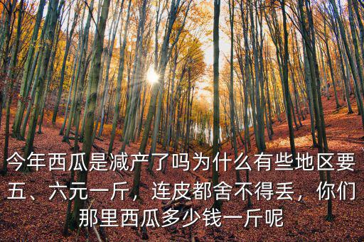 今年西瓜是減產了嗎為什么有些地區要五、六元一斤，連皮都舍不得丟，你們那里西瓜多少錢一斤呢
