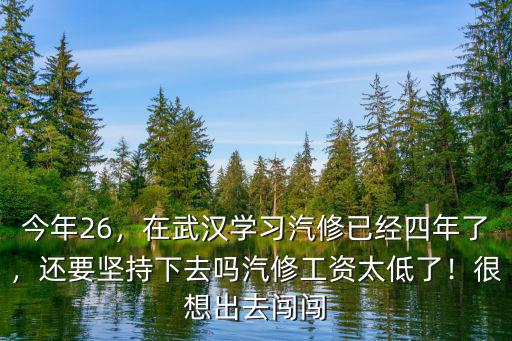 今年26，在武漢學習汽修已經四年了，還要堅持下去嗎汽修工資太低了！很想出去闖闖
