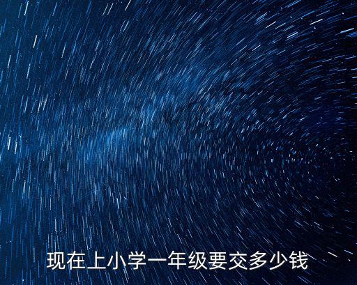 現在上小學一年級要交多少錢