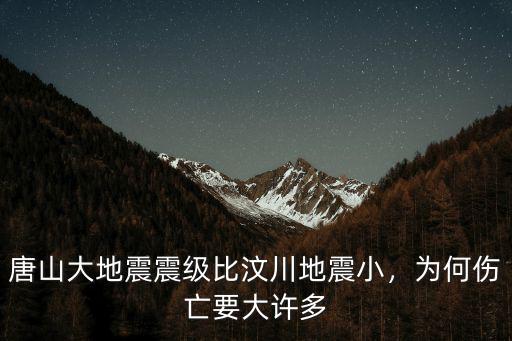 唐山大地震總共犧牲多少人,唐山大地震震級比汶川地震小