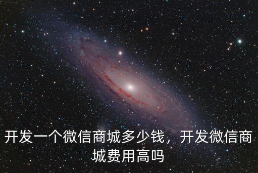 開發一個微信商城多少錢，開發微信商城費用高嗎