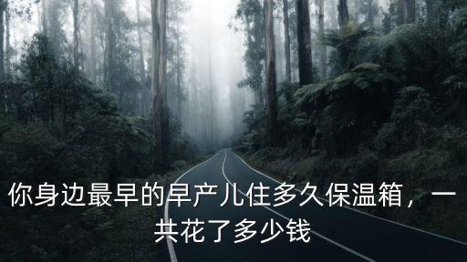 保定早產一天花多少錢,一共花了多少錢