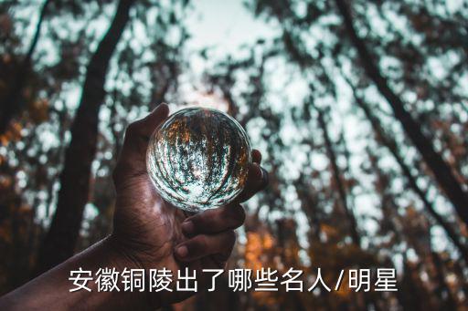安徽銅陵出了哪些名人/明星