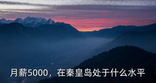 月薪5000，在秦皇島處于什么水平