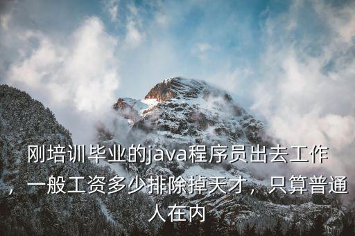剛培訓(xùn)畢業(yè)的java程序員出去工作，一般工資多少排除掉天才，只算普通人在內(nèi)