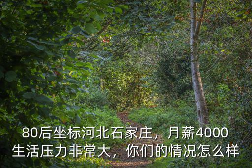 80后坐標河北石家莊，月薪4000生活壓力非常大，你們的情況怎么樣