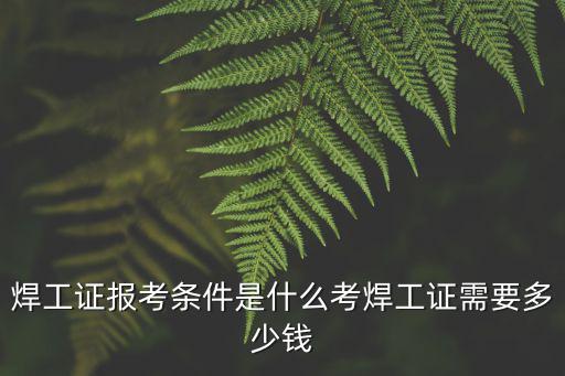 廊坊哪考焊工證需要多少錢,辦個焊工證需要多少錢
