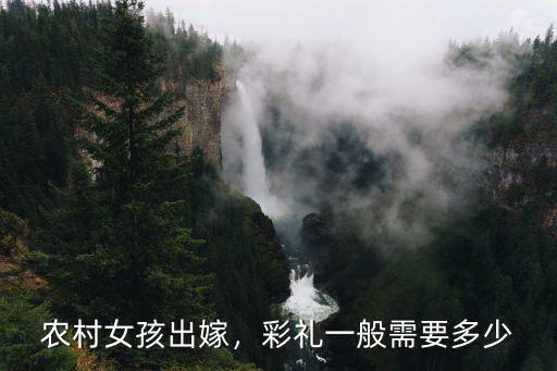農村女孩出嫁，彩禮一般需要多少