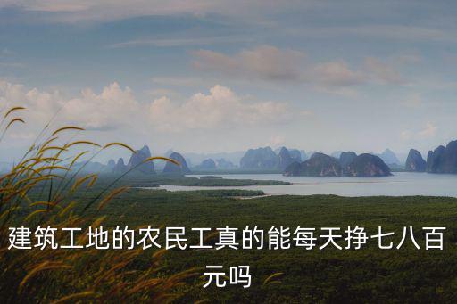 建筑工地的農(nóng)民工真的能每天掙七八百元嗎