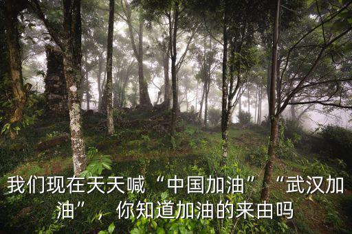 我們現在天天喊“中國加油”“武漢加油”，你知道加油的來由嗎