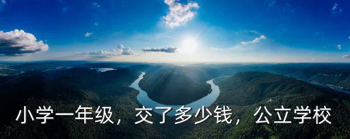 小學一年級，交了多少錢，公立學校