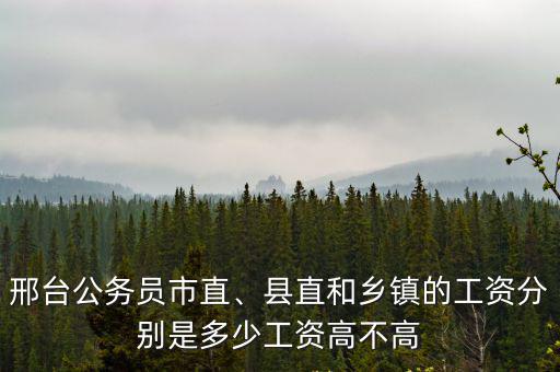 邢臺水電工的工資是多少,縣直和鄉鎮的工資分別是多少