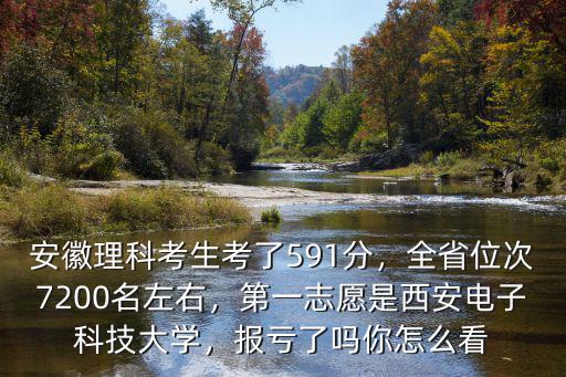 安徽考電子科大要多少分,安徽理科考生考了591分