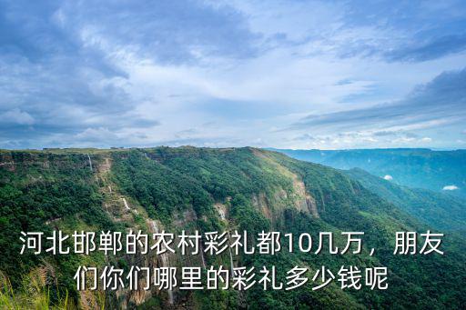河北最貴彩禮多少錢,石家莊藁城彩禮一般多少錢