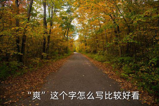 孝感市三個字怎么寫好看,爽這個字怎么寫比較好看