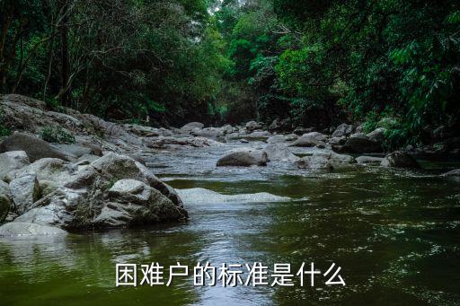 困難戶的標(biāo)準(zhǔn)是什么