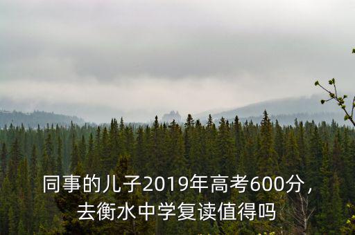 同事的兒子2019年高考600分，去衡水中學復讀值得嗎
