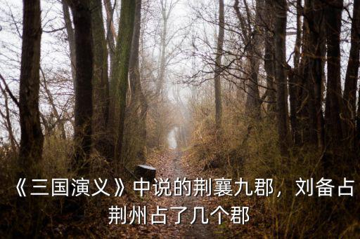 《三國(guó)演義》中說(shuō)的荊襄九郡，劉備占荊州占了幾個(gè)郡