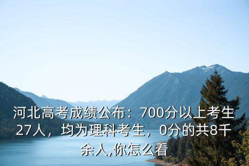 河北0分考生有多少,700分以上考生27人
