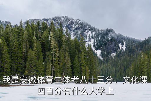 安徽體育生專(zhuān)業(yè)二本分?jǐn)?shù)線(xiàn)是多少分,我是安徽體育生體考八十三分