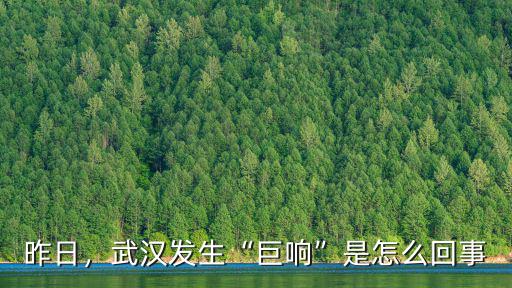 武漢居民聽到巨響怎么回事,武漢發(fā)生巨響是怎么回事