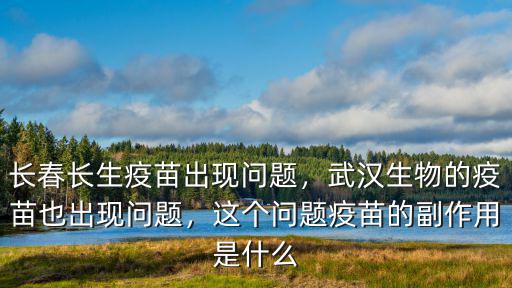 長春長生疫苗出現問題，武漢生物的疫苗也出現問題，這個問題疫苗的副作用是什么