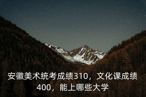 安徽美術(shù)綜合分排名多少能上大學(xué),能上哪些大學(xué)