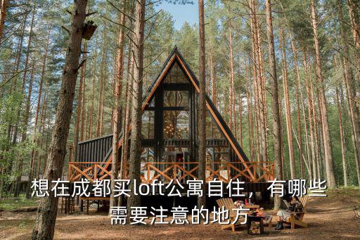 想在成都買(mǎi)loft公寓自住，有哪些需要注意的地方