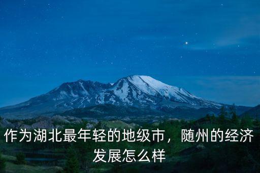 作為湖北最年輕的地級市，隨州的經濟發展怎么樣