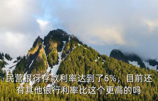 合肥民營銀行定期存款利率多少,民營銀行存款利率達到了6%