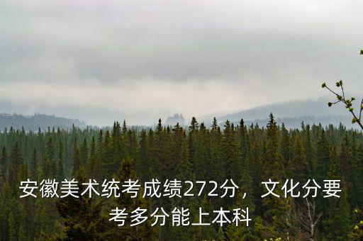 安徽美術生聯考220分文化課要考到多少分,安徽省美術統考222分