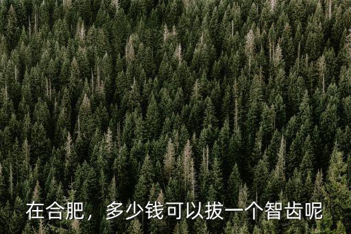 在合肥，多少錢可以拔一個智齒呢