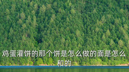 雞蛋灌餅的那個餅是怎么做的面是怎么和的