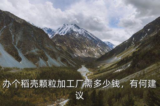 安徽稻殼多少錢,辦個(gè)稻殼顆粒加工廠需多少錢