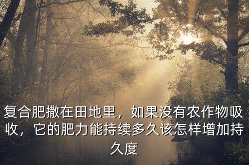 復合肥在地下有效期多少,復合肥撒在田地里
